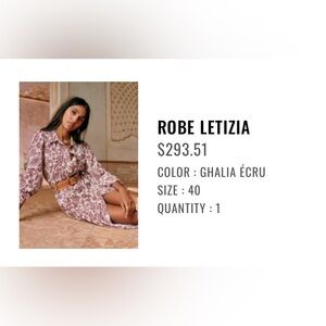 Robe Letizia in Ecru and Purple
